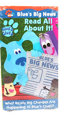 Nick Jr Blue’s Clues Big News Read All About It! VHS Nickelodeon (RARE SEALED)