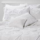 Queen 8pc Montvale Pinch Pleat Comforter Set White - Threshold