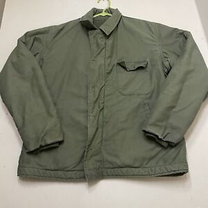WWII US NAVY DECK Jacket USN Conmar Zip Wool Fleece lined 22x28 Vintage