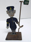 Vintage MARX Tin Litho Traffic Policeman w/ Movable Arm & Sign, 5¼