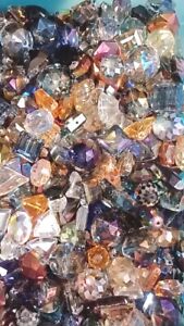 25 Large Crystal Glass Beads Jewelry Making Faceted Loose Bead Lot Free Shipping