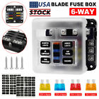 Blade Fuse Box Block 6 Way 12V 32V Holder LED Indicator Car/Auto Boat Marine Kit