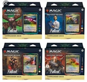 Fallout Commander Deck Set of 4 - MTG Magic the Gathering - Brand New Sealed