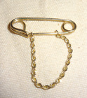 Vintage 14K Gold Safety Pin Brooch