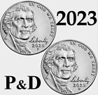 💰 2023 P and D Jefferson Nickel 5¢ cent -  Set 2 Uncirculated Coins