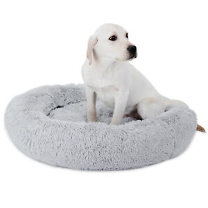 Calming Dogs Cats Bed Dog Beds Fur Donut Cuddler Pet Soft Warmer Dogs Cats Bed