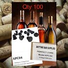 Wine Reusable Eco Cork Stopper Qty 100 Bottle Caps PERFECT CORK ! New Champagne