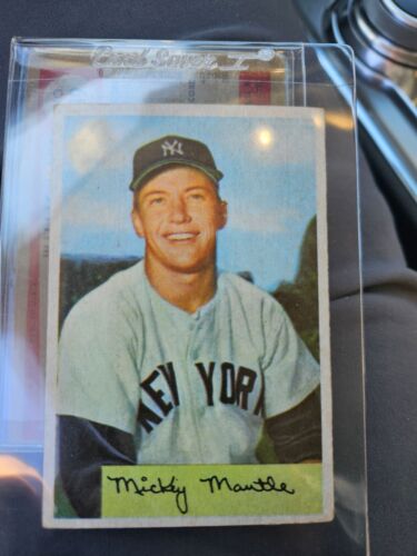 1954 Bowman Mickey Mantle *Untrimmed Beauty!