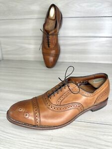 Allen Edmonds Strand Leather Cap Toe Oxford Walnut Brown Mens Size 11D