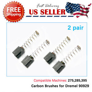 2 Pair 90929 DREMEL Carbon Brushes for Rotary Tools 395 Type 1&Type 2 Brand New