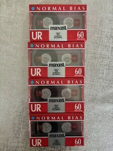 New ListingLot Of 4 Maxwell Blank Tapes Normal Bias UR - (4) 60 Min Tapes