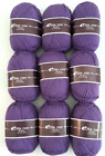 9 NEW Skeins ELLA RAE Yarn Baby Cotton Iris #18 Purple 50g/100 m Each Ball