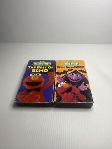 Sesame Street - The Best of Elmo (VHS 1994) And Elmo Says Boo! ( Vhs 1997)