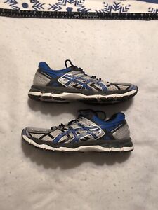 Asics Mens Gel Kayano 21 T4H2N Gray Blue Lace Up Running Sneaker Size 11