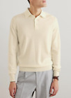 NWT $2995 Brunello Cucinelli Men 100% Cashmere Polo Sweater Size 50/40US A242
