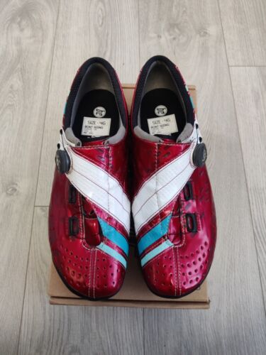 Bont Helix carbon cycling shoes with boa Red and White euro size 46