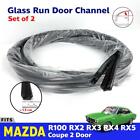 Fits Mazda R100 RX2 RX3 RX4 RX5 Coupe Window Glass Run Door Channel Felt 2 Pc (For: Mazda RX-4)