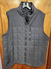 Orvis Quilted Puffer Men's Large Gray Vest ~ Classic Collection Full Zip Pockets