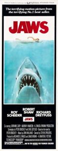1975 JAWS VINTAGE HORROR FILM MOVIE POSTER PRINT STYLE B 36x14 9 MIL PAPER