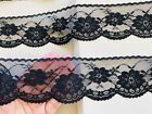 2 Yards Black Floral Lace Trim for Sewing/Crafts/Bridal/2