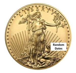1 oz Gold American Eagle $50 Coin (BU) - Random Year #A310