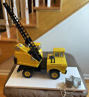 Vintage Mighty Tonka Mobile Crane Truck, Pressed Steel Toy, Clam, Bucket  As Is