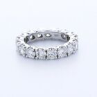 4ct H VS2 Round Cut Earth Mined Certified Diamonds 950 PL. Classic Eternity Ring