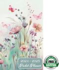 2024-2025 Pocket Planner Small 2-Year Monthly Agenda for Purse. Wildflower [NEW]