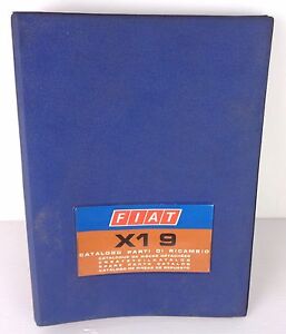 Fiat X-19 Catalogue Parts Replacement First Edition 1972 Rare