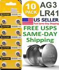 10 Pack AG3 LR41H 392H LR376 CX42 1.5V Alkaline Battery Watch USA SHIP pcs aid