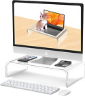 Acrylic Monitor Stand Riser Acrylic Laptop Stand for Desk Clear Computer Monitor