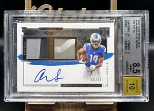New Listing2021 Impeccable Amon-Ra St. Brown Helmet/Patch RC Auto /75 BGS 8.5 Auto 10