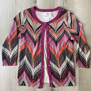 Anthropologie Tabitha Colorful Cropped Cardigan Sweater Size S