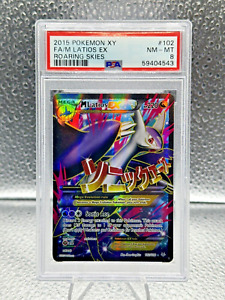 2015 Mega M Latios EX 59/108 Roaring Skies  XY Pokemon Card PSA 8