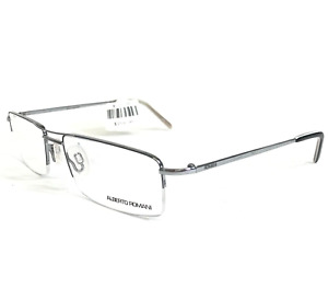 Alberto Romani Eyeglasses Frames AR 705 GM Shiny Gunmetal Silver 54-17-135