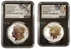2023-S Reverse Proof MORGAN N PEACE DOLLAR NGC PF70 First Day Of Issue Coins Set