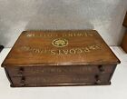 Antique J. & P. Coats 2 drawer Wooden Spool Cabinet Store Display General Store