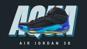 Nike Air Jordan 38 XXXVIII Aqua Blue Black DZ3356-001 Men's 10 Basketball Shoes