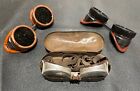 Vintage lot of 5 Welding Goggles Extra Lenses And Case