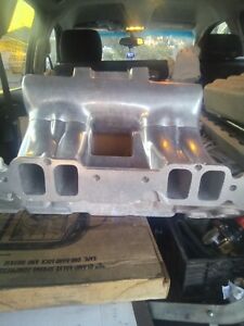 Weiand BBC Chevy Tunnel Ram Intake Manifold  Vintage Hot Rod Gasser Single Carb
