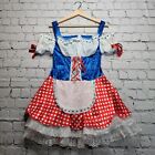 Adult Sexy Gnome Beergarden Faux Blouse Apron Costume With Attached Garter Strap