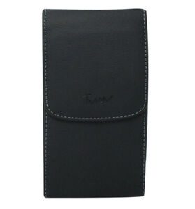 Black Color Vertical Leather Cover Belt Clip Side Case Pouch 5 x 2.44 x 0.4 inch
