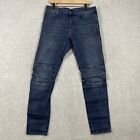 G-Star Raw Mens Size 33x34 3D Slim Jeans Reinforced Knees Dark Wash Denim