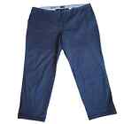 Talbots Relaxed Chino Blue Dress Pants Women Plus Size 22W Pockets