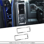 Chrome ABS Inner Front Dash Side Air Condition Vent Cover Trim for Dodge RAM 10+ (For: 2015 Ram 1500)