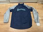 NEW Seattle Mariners Majestic Youth 14/16 Large Full Zip Vintage Stitched Jacket
