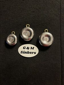 River Coin Sinkers Assort 11-2oz 10-3 Oz 8-4oz Fishing Weights USA Made
