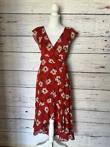Women’s Red Floral Dress (Size M)