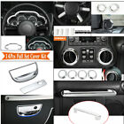 Chrome Interior Decoration Cover kit Full set for 2007-2010 Jeep Wrangler JK 14x (For: Jeep)