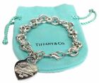 Please Return To Tiffany & Co. Sterling Silver Heart Tag Bracelet 7.5